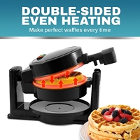 Gaufrier vertical antiadhésif 180 °   Égouttoir amovible pour usage domestique ou hôtelier