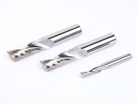 Fraise CNC pour aluminium, cuivre, plastique, carbure, acier au tungstène, bord en spirale, fraise à cannelure unique