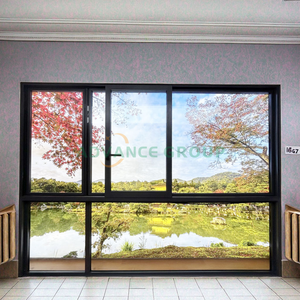 Véranda en aluminium personnalisée porte coulissante fenêtres double fenêtres en verre trempé avec rail fenêtres <span class=keywords><strong>de</strong></span> porte coulissante à vendre - Product Image 2