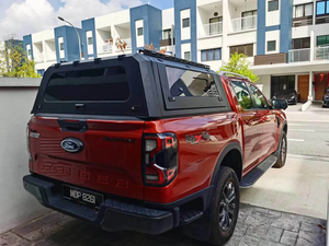 Capot en aluminium 4x4 noir pour pick-up <span class=keywords><strong>Ford</strong></span> <span class=keywords><strong>Ranger</strong></span>/<span class=keywords><strong>Raptor</strong></span> T6/T7/T8, toit rigide, coque de camping anti-poussière - Product Image 2