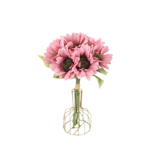 Jessie Artificial Sunflower Bouquet 36cm Silk Flower <b>Home</b> <b>Decoration</b> Wedding Props - Product Image 5