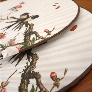 Éventail japonais d'été en bambou et tissu, promotionnel et publicitaire, à main - Product Image 4