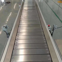 Convoyeur à chaîne à surface plate en acier inoxydable SUS304 de qualité alimentaire, machine de transport robuste pour la transformation alimentaire