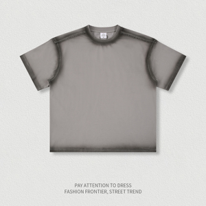 Camisetas de Manga Corta para Hombre, Estilo Vintage Americano, 250 g/m², Lavado Monkey, Desgastadas, Extra Grandes, al por Mayor - Product Image 2