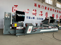 Sierra de corte de UPVC para ventanas de vinilo, máquina de corte CNC de bajo costo para perfiles de plástico, máquina automática de PVC, sierra de doble cabezal