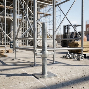 Industrielle, verstellbare Schraubspindel-Gerüstbasis aus Q235 Stahl, feuerverzinkt, <span class=keywords><strong>KBG</strong></span>/OEM Marke für Betonbau - Product Image 3