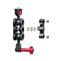 Rotule de caméra rotative à 360 degrés, bras articulé, support de moniteur de champ lumineux LED pour la connexion d'accessoires de trépied GoPro
