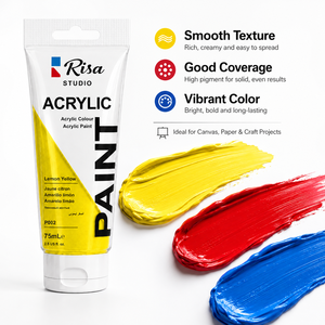 Peintures acryliques Risa Studio en tubes de 75 ml, 37 couleurs vives en <span class=keywords><strong>gros</strong></span>, pour toile, bois, pierre, <span class=keywords><strong>peinture</strong></span> artistique, bricolage, artisanat et loisirs créatifs - Product Image 3