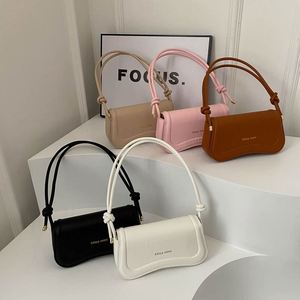 Bolso de Hombro Tipo Baguette 2025, Color Sólido, Estilo Vintage, Minimalista, Pequeño, Anti-Robo, con Cierre, Portátil y Moderno - Product Image 1
