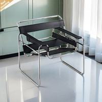 Fauteuil lounge design en cuir Bauhaus classique du milieu du siècle, pour la maison, le bureau ou le salon