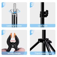 Système de support de toile de fond extérieur 2x2m pour studio photo et vidéo, support de fond en mousseline, cadre de bannière