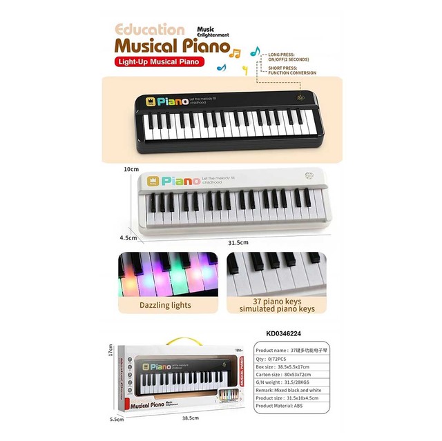 37Keys Electronic Organ Electronic Piano Music Enlightenment Musical Piano Learning Instrument Educator Educational Toys