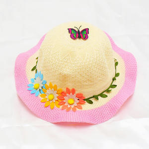 <span class=keywords><strong>Sombrero</strong></span> <span class=keywords><strong>de</strong></span> paja estilo personaje <span class=keywords><strong>de</strong></span> princesa al por mayor para bebés niñas protección solar durante viajes <span class=keywords><strong>de</strong></span> verano - Product Image 5