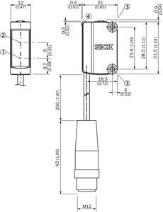 SICK 1082138 Sensor de detección de contraste de automatización industrial de posicionamiento y detección de objetos precisos de la KTM-WP11172P - Product Image 4