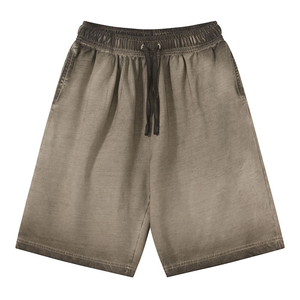 Shorts de sport décontractés en coton tricoté 100 % anti-plis à taille élastique pour hommes et femmes - Product Image 5