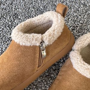 Bottes courtes en coton confortables et polyvalentes pour garçons, style coréen, doublées polaire, mi-hautes, chaudes, nouvelle collection hiver 2025 - Product Image 4