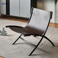 Benzersiz oturma odası mobilya Nordic sandalye eyer deri salon kanepe sandalye zarif