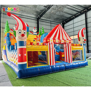 Personalizado más <span class=keywords><strong>grande</strong></span> inflable parques temáticos Casa de rebote trampolín equipo de parque de atracciones con tobogán parque infantil para niños adultos - Product Image 3