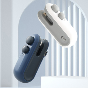 Mini Sealing Clip Heat Sealing Tool For Plastic Bags Household Use White And Dark Blue - Product Image 1
