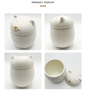 Керамическая урна для праха домашних животных (кошек и собак) на заказ: экологичная, герметичная, прочная, водонепроницаемая, современный минималистичный дизайн, серая - Product Image 3