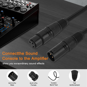 Câble <span class=keywords><strong>XLR</strong></span> mâle à femelle de haute qualité 5M <span class=keywords><strong>10M</strong></span> 3 broches Câble de microphone <span class=keywords><strong>XLR</strong></span> professionnel - Product Image 2