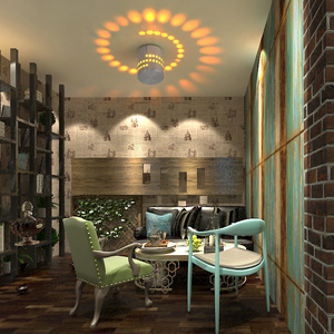 Lumière murale LED à trous en spirale Rgb avec télécommande <span class=keywords><strong>Intérieur</strong></span> pour fête Bar Hall Ktv Décoration de la maison - Product Image 6