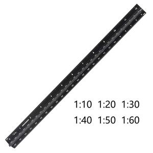 Regla Triangular de aluminio de alta calidad al por mayor, herramienta de medición de precisión de 15cm de proporción grande/pequeña para ingeniería - Product Image 4