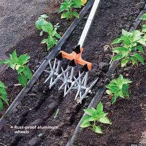 Cultivateur rotatif manuel réglable LTJY, largeur de travail de 15 cm, outil de jardinage en acier inoxydable pour retourner et ameublir la terre - Product Image 5