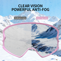 Masque de ski personnalisé avec lentille interchangeable détachable, anti-buée, protection UV 400, OTG, masque de snowboard