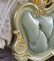 Ensemble de meubles de chambre à coucher en bois de style américain simple et classique, dernier design de lit double en bois