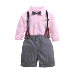 Vêtements pour enfants, bretelles pour bébé garçon, short de baseball, chemise à manches longues, costume formel - Product Image 1