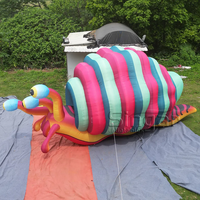 Ballon publicitaire géant gonflable lumineux LED de 9,5 m en forme d'escargot, modèle animal gonflable pour événements extérieurs
