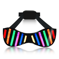 Gafas Luminosas LED Programables por APP, Recargables por USB, Gafas Brillantes DIY para Fiestas, Discotecas, Festivales, Navidad, Cumpleaños