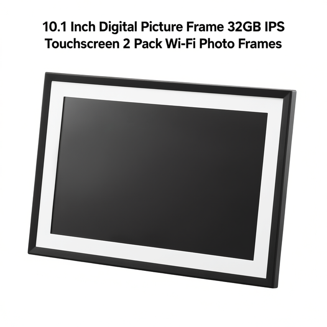 Digital Picture Frame 10.1 Inch 32GB IPS Touchscreen Wi-Fi Photo Frame 2 Pack