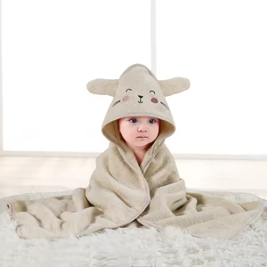 Nouvelle Offre : <span class=keywords><strong>Cape</strong></span> <span class=keywords><strong>de</strong></span> <span class=keywords><strong>Bain</strong></span> et Peignoir pour Bébé 100% Coton à Capuche, Style Animalier Ultra Doux et Très Absorbant - Product Image 2