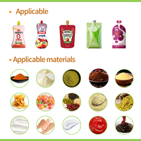 Machine automatique de formage, remplissage et scellage de sachets à bec verseur HFFS, 50 sachets/min, pour jus, aliments pour bébés, purées et produits liquides