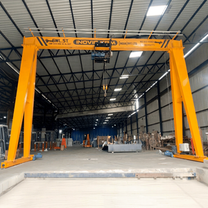 Grue à portique de type européen INOVIC CRM de haute qualité, capacité de 120 tonnes, pour travaux lourds |   Grue industrielle Goliath à faible hauteur de plafond, garantie 1 an - Product Image 1