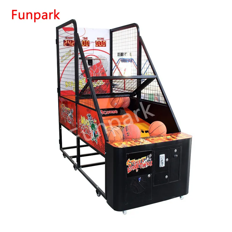 Funfair trò chơi tập thể dục phong cách Arcade thể thao trong nhà bắn ra Máy Trò chơi bóng rổ