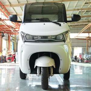 Motocicleta Eléctrica de Carga de Tres Ruedas con Cabina, Mini Triciclo Eléctrico Cerrado con Batería de Litio Blanca de China - Product Image 4