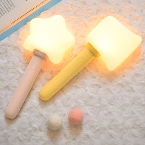 Stella a portata di mano portatile ricaricabile a LED luce notturna Mini Silicone USB lampada colorata novità per uso scolastico - Product Image 4