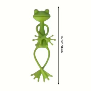 Support de plante en forme de grenouille, attache-câble réutilisable, support stable et mignon pour petites plantes en pot, clip flexible réglable pour tige - Product Image 4