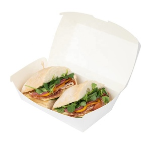 Custom Logo Printed Hot Dog Box Wholesale Biodegradable Cardboard Paper Corn Dog Snack Box With Lid
