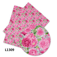136 cm * 30 cm Professionnel personnalisé fleurs Lumineuses Simili Cuir Imprimé Tissu pour Bandeau