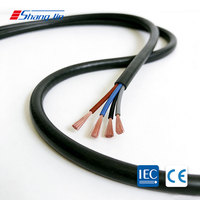 Câble d'extension d'alimentation flexible RVV 4*1 MM avec conducteur en cuivre toronné, isolation en PVC pour appareils électroménagers