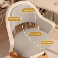Chaise de bureau d'ordinateur moderne confortable, assise longue, étude, coussin souple, chaise pivotante mobile