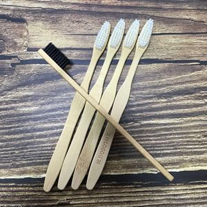 Bamboo Toothbrush Adult Flat Gourd Shape Large Waves Biodegradable For Home Guesthouse Hotel Use - Product Image 3