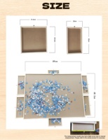 Offre Spéciale 1500 pièces Table de puzzle en bois portable pour adultes Lazy Susan Spinning Puzzle Boards