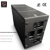Subwoofer actif double 18 pouces 2400W RMS 142dB avec DSP FIR allemand pour système de concert