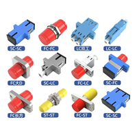 Adaptador de Fibra Óptica FTTH SC/LC/FC/ST, Conector de Material PBT/PC con Obturador, Baja Pérdida de Inserción, Tipo de Fibra DK G657A1, RoHS 2.0