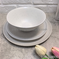 Vaisselle en fibre de bambou et mélamine, assiettes, bols et tasses écologiques en RPET, vaisselle incassable, sans BPA, articles de cuisine